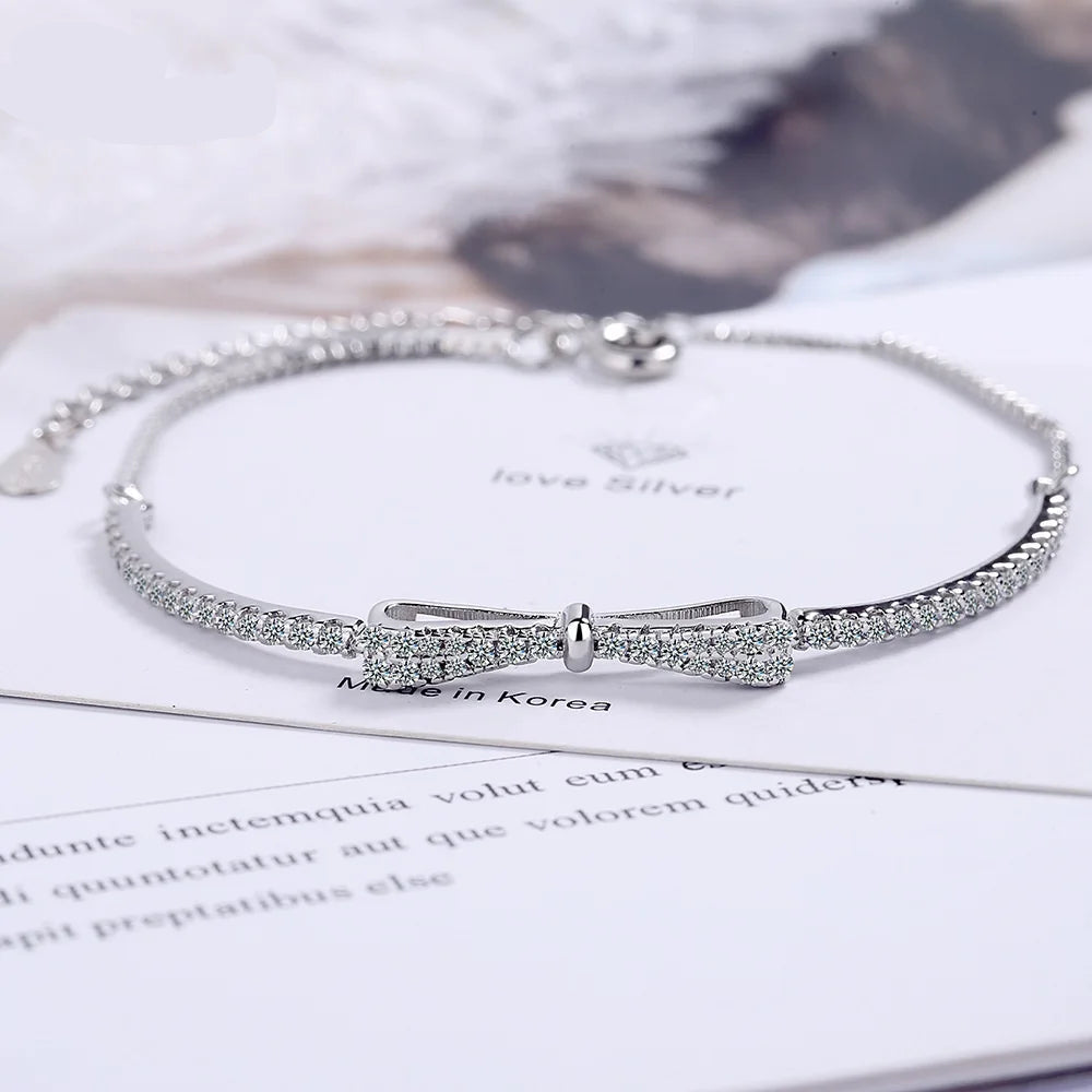 Sparkling Bow Bracelet