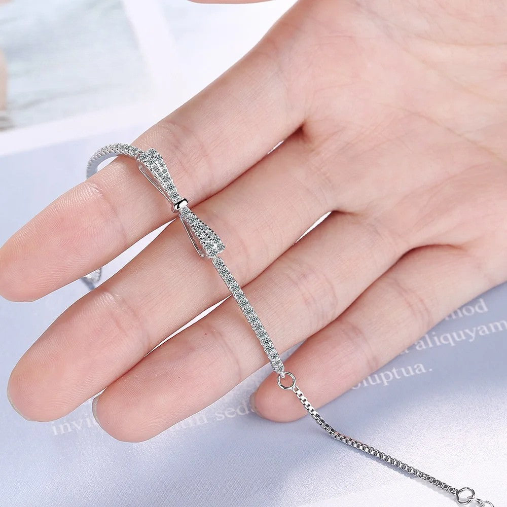 Sparkling Bow Bracelet