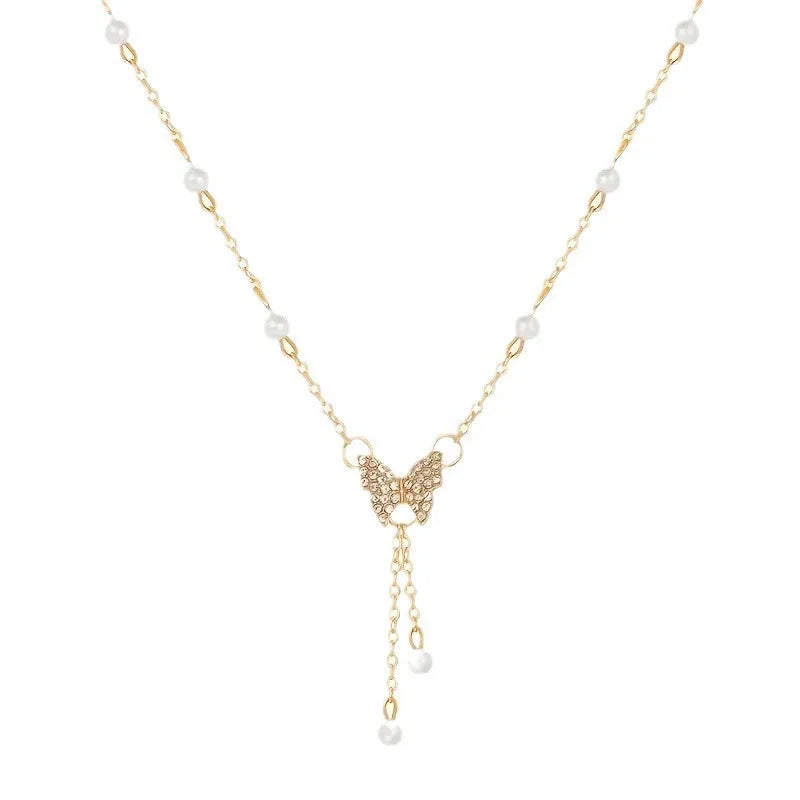 Lola Butterfly & Pearl Necklace