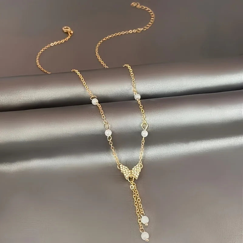 Lola Butterfly & Pearl Necklace